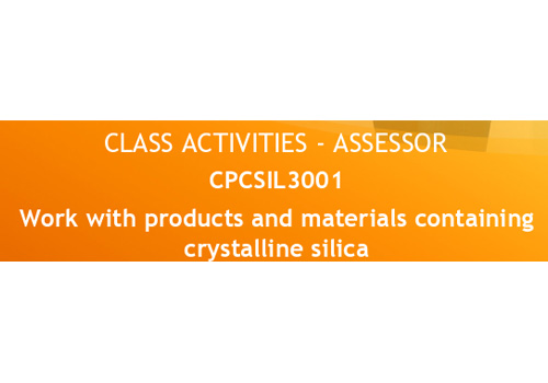 Work with products and materials containing crystalline silica CPCSIL3001